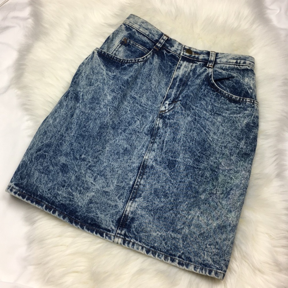 Vintage Acid Wash Jean Skirt